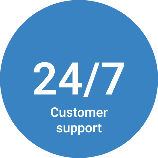 24/7 Customer support